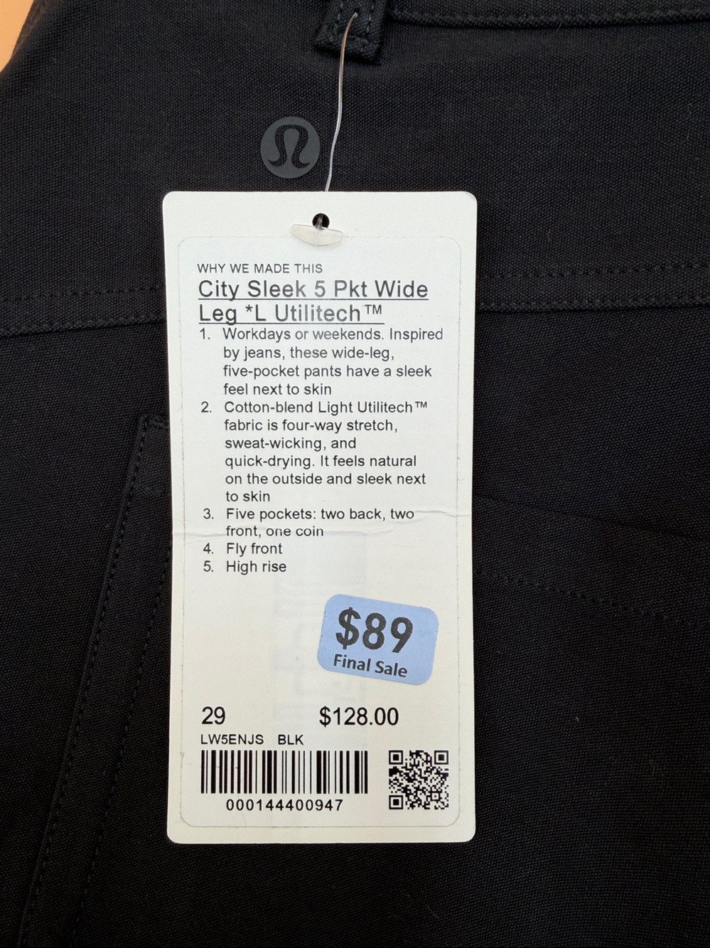 City Sleek 5 Pocket High-Rise Wide-Leg Pant Full Length *Light Utilitech - Picture 7 of 8